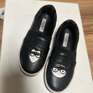 Dolce Gabbana kids slip ons shoes black size 29